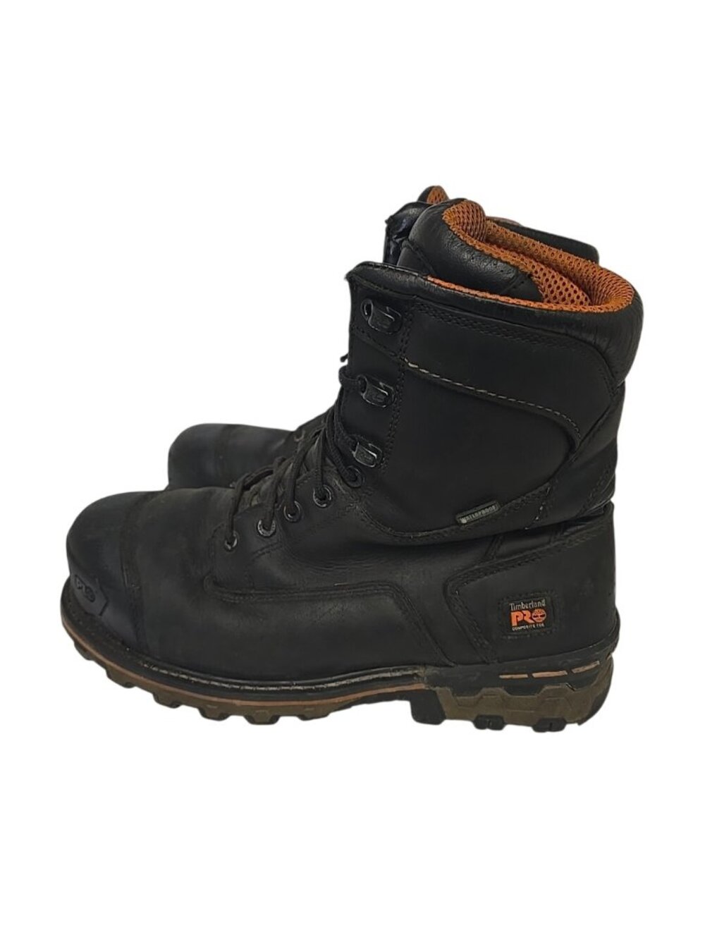 Timberland PRO Men's 8" Boondock Waterproof Work Boots Black 89645 Size 13W - Picture 5 of 7